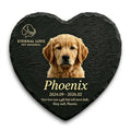 Personalized heart slate pet memorial garden marker — product image 1